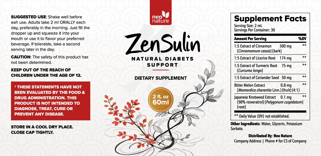 ZenSulin Product Label